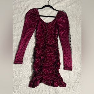 Cute polka dots mini dress